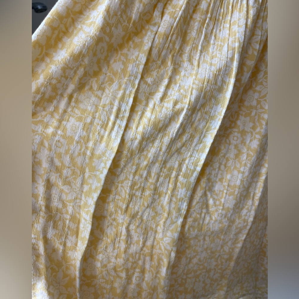 American Eagle Outfitters Tie Yellow Floral Mini Dress - Picture 2 of 5